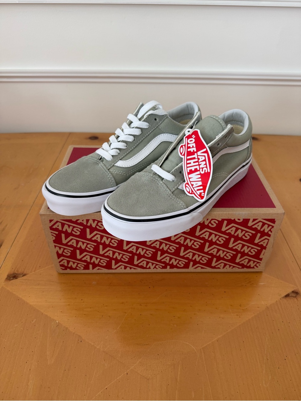 Vans Old Skool Suede Canvas Sneakers in Sage Green